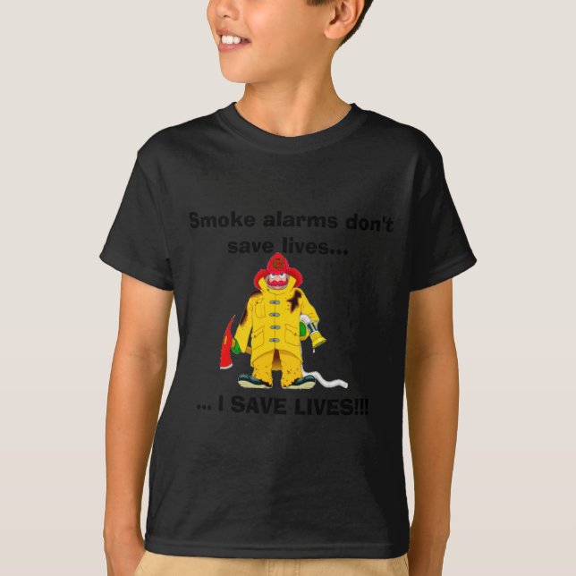 Camiseta Firefighter Smoke Alarms Dont Save Lives  (Anverso)