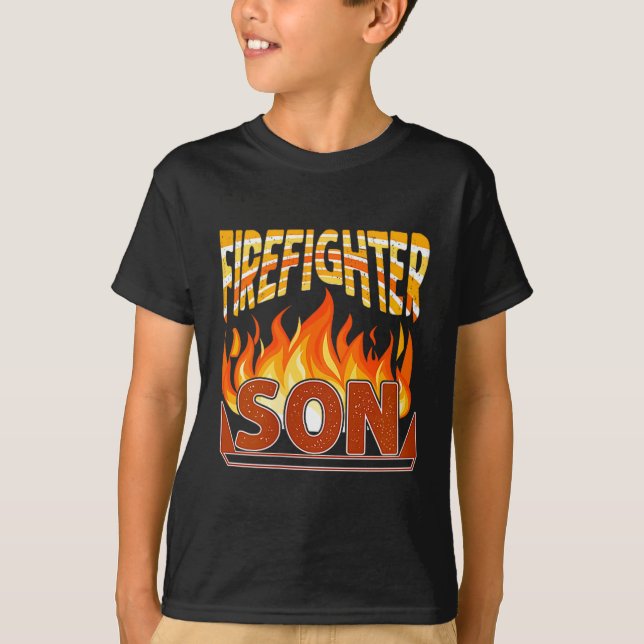 Camiseta Firefighter Son Fireman Gift Proud Firefighter Quo (Anverso)