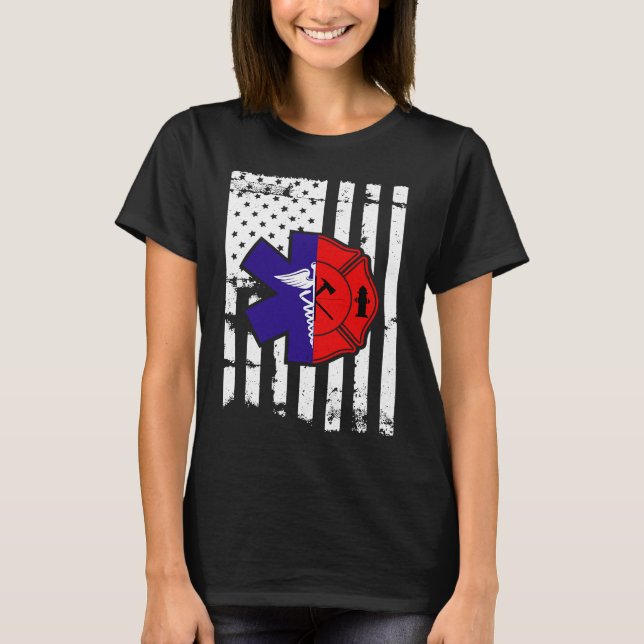 Camiseta Fireman  for all Fire Heros & Red Line Fans Firefi (Anverso)