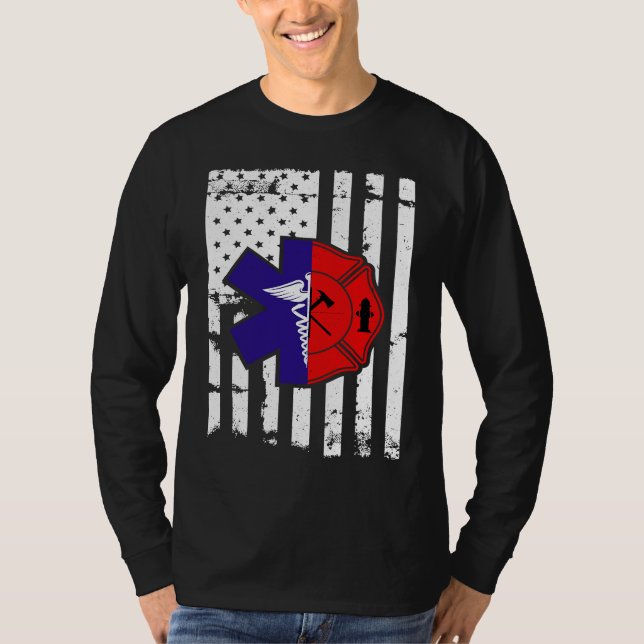 Camiseta Fireman  for all Fire Heros & Red Line Fans Firefi (Anverso)