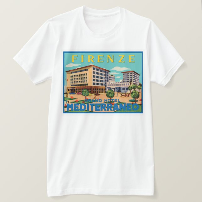 Camiseta Firenze Grand Hotel Mediterraneo (Anverso del diseño)