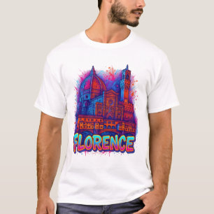 Camiseta Firenze Neon Pop-Art Silueta