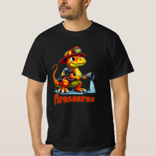 Camiseta Firesaurus – Ilustración de dibujos animados de bo