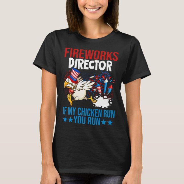 Camiseta Firework Director Happy 4th Of July American Flag  (Anverso)