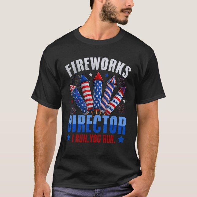Camiseta Fireworks Director Firecrackers 4th Of July Mens W (Anverso)