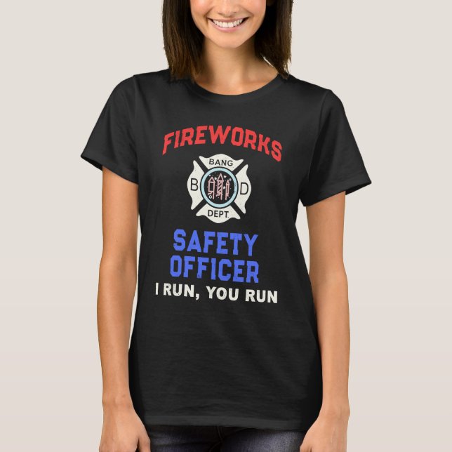 Camiseta FIREWORKS SAFETY OFFICER America Firefighter Pyro (Anverso)