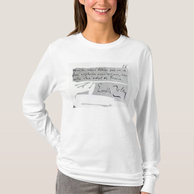 Camiseta Firma de Emile Zola (Anverso)