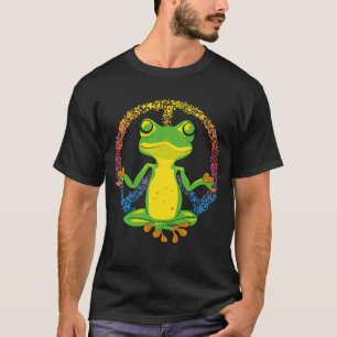 Camiseta Firma de la paz Ranas de yoga Rana de la paz de Gu