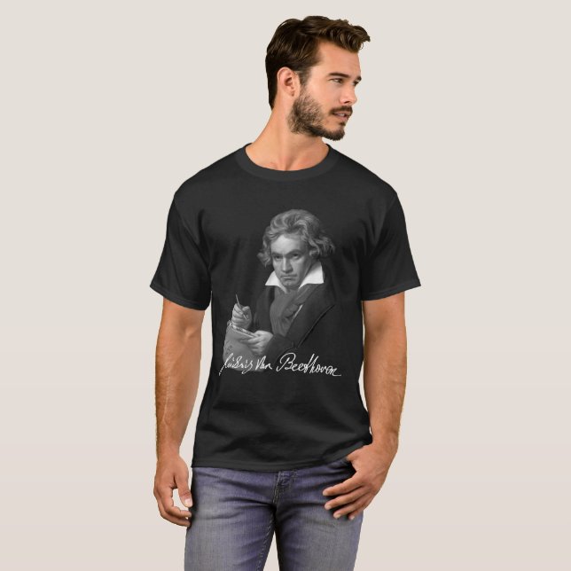 Camiseta Firma de Ludwig van Beethoven (Anverso completo)