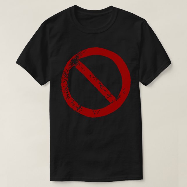 Camiseta Firma de prohibición (Diseño del anverso)