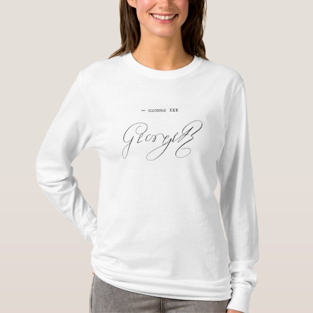 Camiseta Firma de rey George III (Anverso)