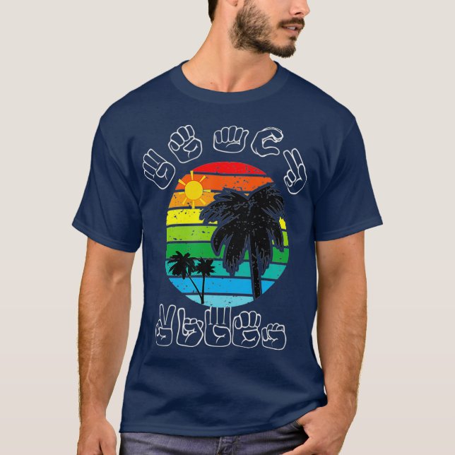 Camiseta Firma del lenguaje de Rótulo ASL Ropa de playa Sor (Anverso)