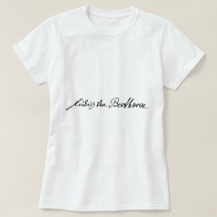 Camiseta Firma del músico Ludwig van Beethoven