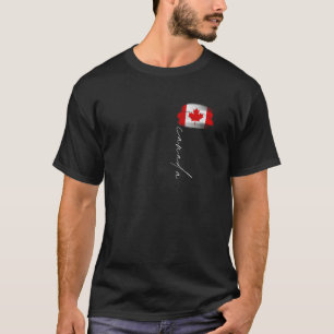 Camiseta Firma patriótica canadiense bandera de Canadá