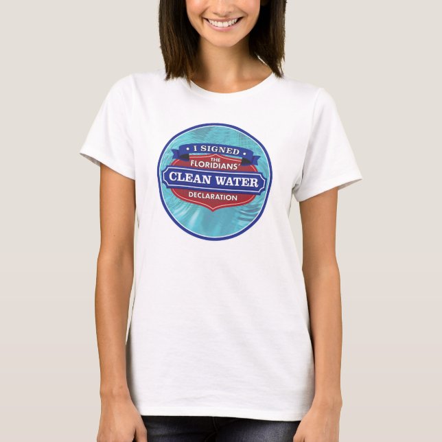 Camiseta Firmé la declaración del agua potable del (Anverso)