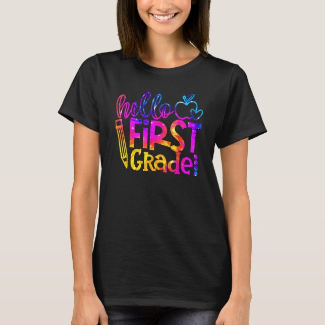 Camiseta First 1st Grade Teacher Kid First Day Back To Scho (Anverso)