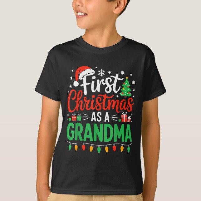 Camiseta First Christmas As A Grandma Matching New Nana Gra (Anverso)