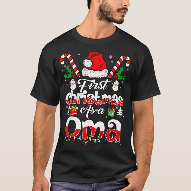 Camiseta First Christmas As A Oma Family Matching  (Anverso)