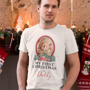 Camiseta First Christmas as Daddy Red Truck T-Shirt