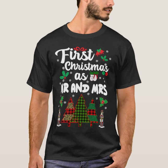 Camiseta First Christmas As Mr And Mrs  Xmas Mr And Mrs 202 (Anverso)