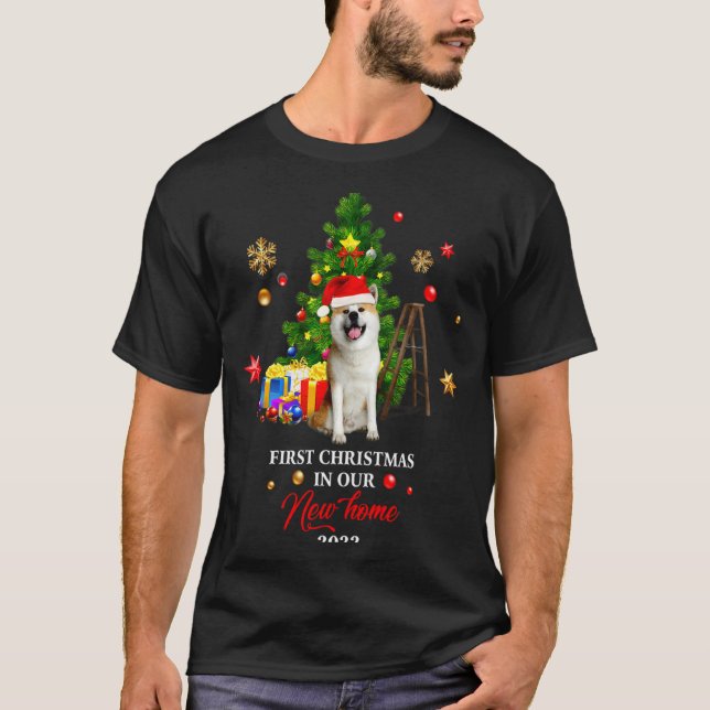 Camiseta First Christmas In Our New Home Xmas For Shiba T S (Anverso)