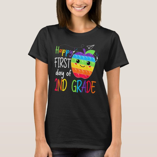 Camiseta First day of 2nd Grade Teacher Girls Boys Back To  (Anverso)