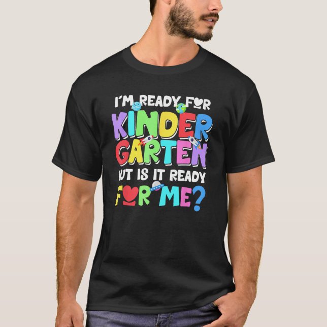 Camiseta First Day Of Kindergarten Kids Back To School Boy  (Anverso)