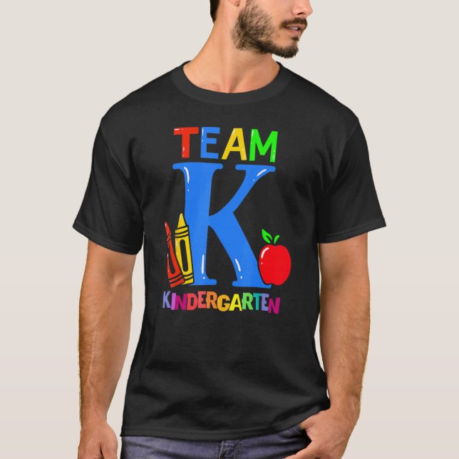 Camiseta First Day Of Kindergarten Pre K Squad Team Kinderg (Anverso)