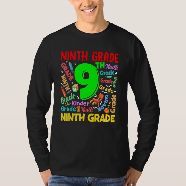 Camiseta First Day Of Ninth 9th Grade Back To School Teache (Anverso)