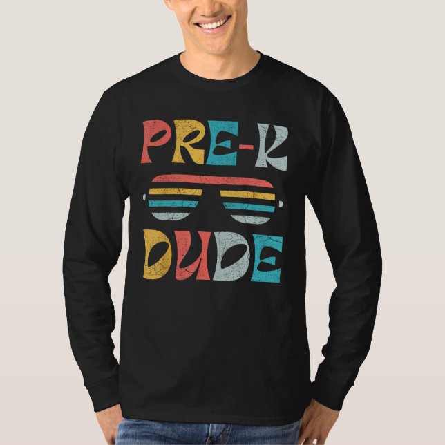 Camiseta First Day of Preschool Pre K Dude Back to School (Anverso)