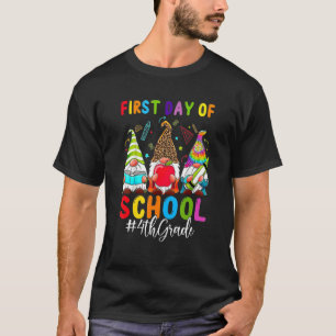 Camiseta First Day Of School 4th Grade Gnome Back To Schoo