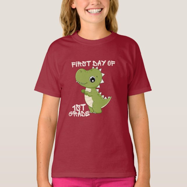Camiseta first day of school, first day of first grade (Anverso)