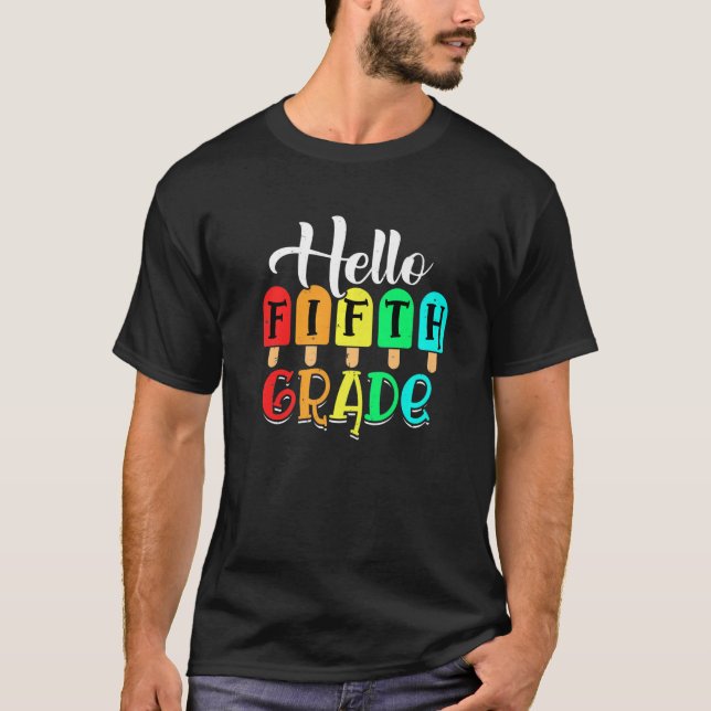 Camiseta First Day Of School Hello 5th Grade Cute  Students (Anverso)