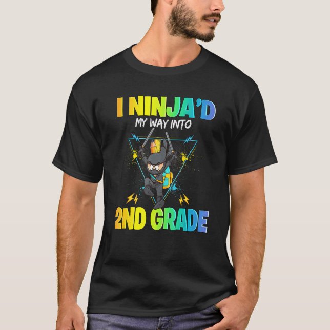Camiseta First Day of School Ninja Boys Kids Back to School (Anverso)