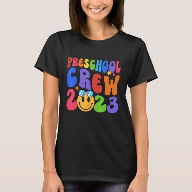Camiseta First Day Of School PreSchool Crew 2024 Back To Sc (Anverso)