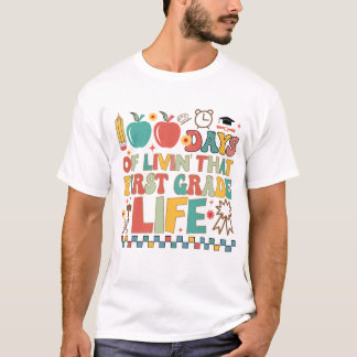 Camiseta First Grade 100 Days of School 