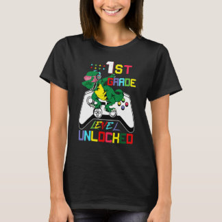 Camiseta First Grade Dinosaur Dabbing Video Game Back To Sc