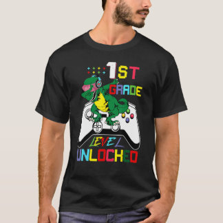 Camiseta First Grade Dinosaur Dabbing Video Game Back To Sc