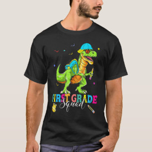 Camiseta First Grade Squad Rex Back To School For Boys Girl