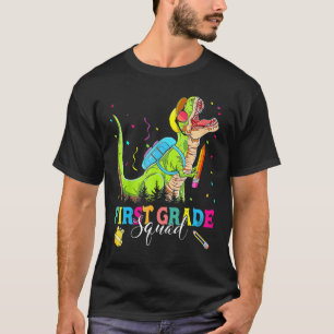 Camiseta First Grade Squad Rex Back To School For Boys Girl