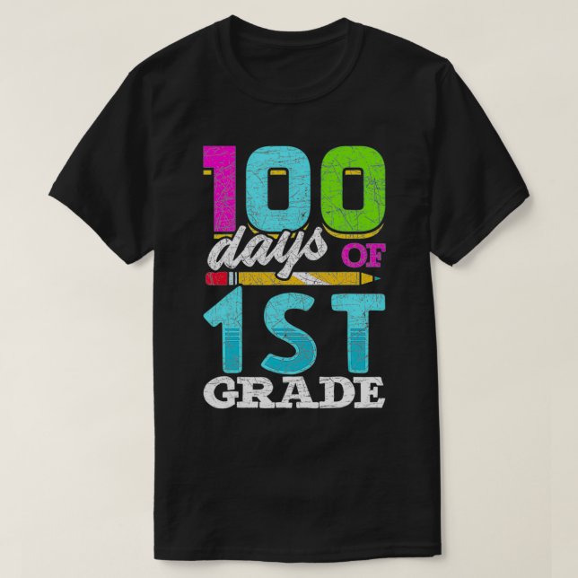 Camiseta First Grade Student 100th Day Gift 100 Days Of Sch (Diseño del anverso)