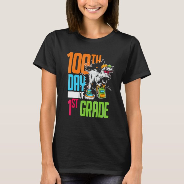 Camiseta First Grade Student Kids 100th Day Gift 100 Days O (Anverso)