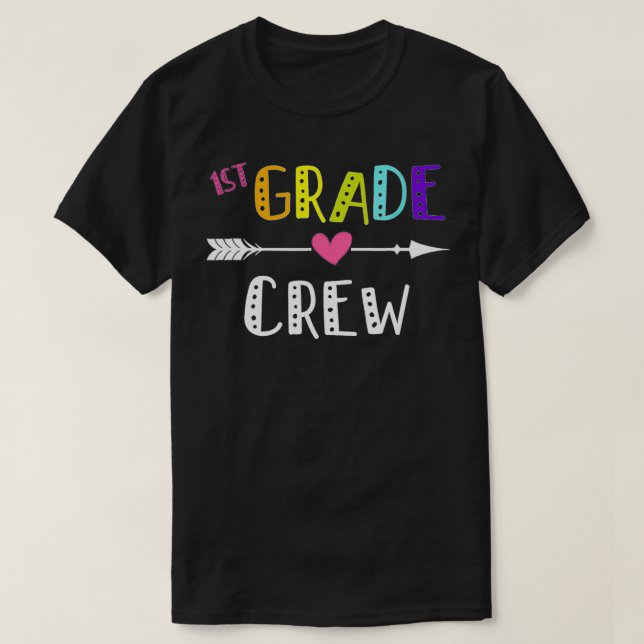 Camiseta First Grade Teacher  First Day School 1st Grade Cr (Diseño del anverso)