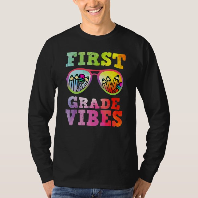 Camiseta First Grade Vibes Gradient Sunglasses Back To Scho (Anverso)