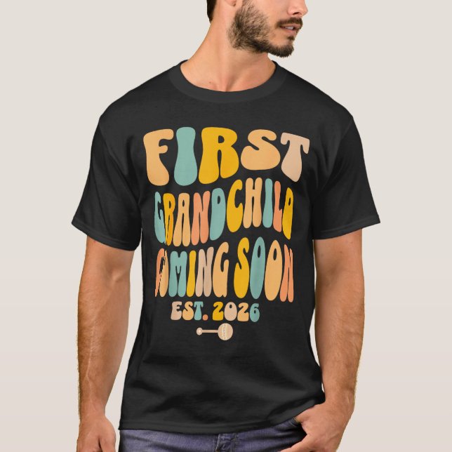 Camiseta First Granhild Coming Soon 2026 Baby Announcement  (Anverso)