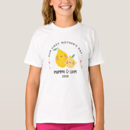 Camiseta First Mother’s Day 2026 Cute Lemon Mom & Baby 