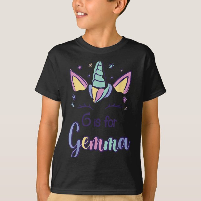 Camiseta First Name Gemma D G Is For Gemma  (Anverso)