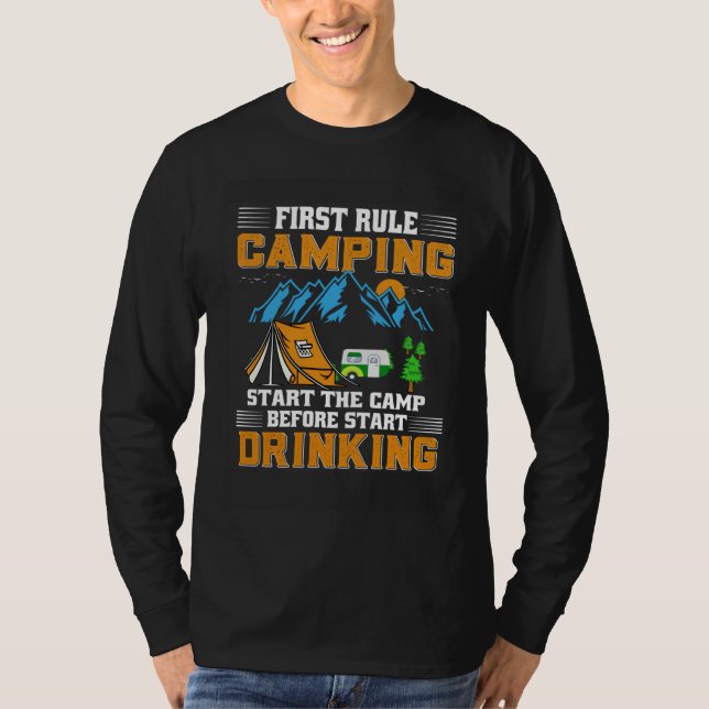 Camiseta First Rule Camping (Anverso)