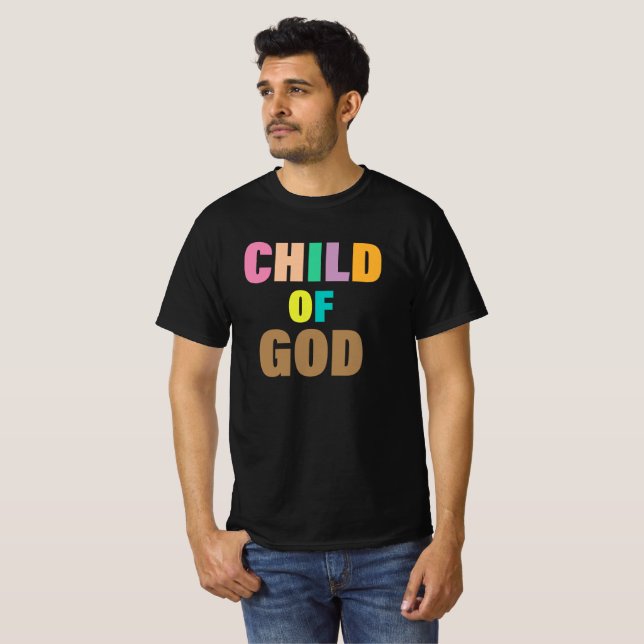 Camiseta First Say God Unique Christian Typography T-Shirt (Anverso completo)