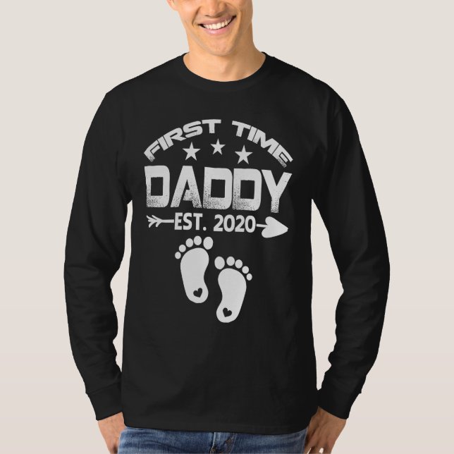 Camiseta First Time Daddy 2020 New Grandfather to be  Baby (Anverso)